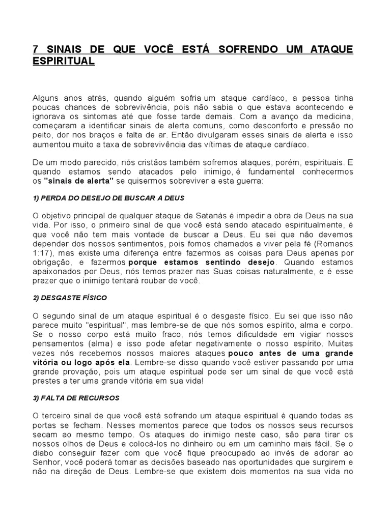 10 Ataque Espiritual Síntomas Físicos Aliviados