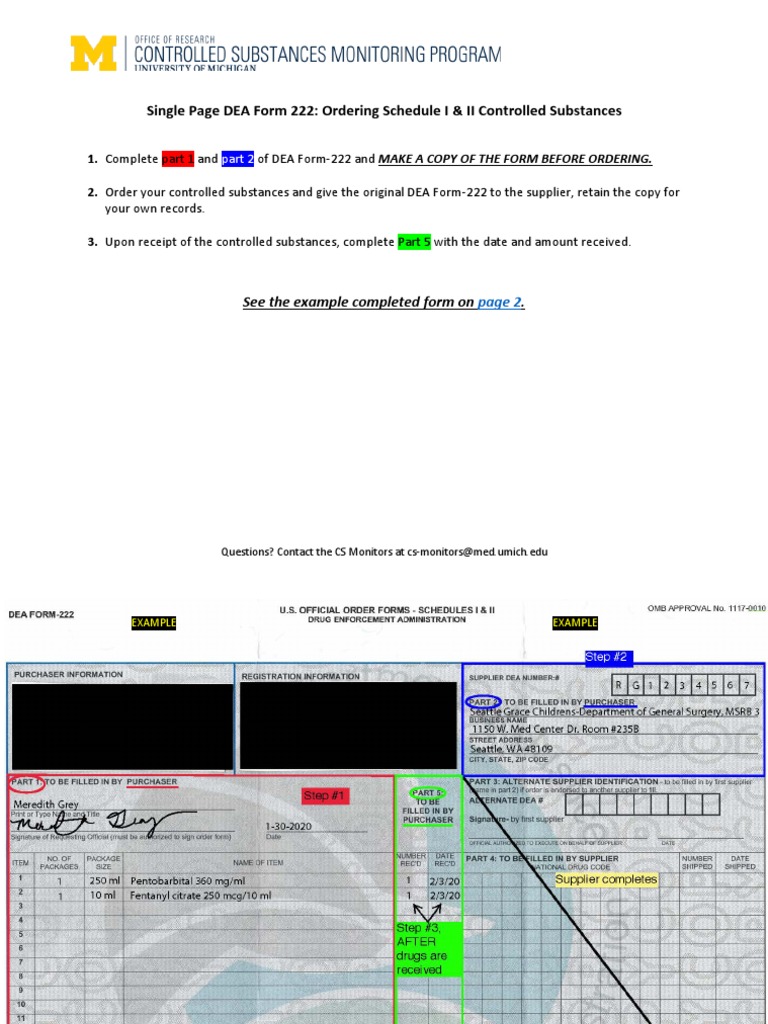 10 Dea Form 222 Examples That Simplify Reporting