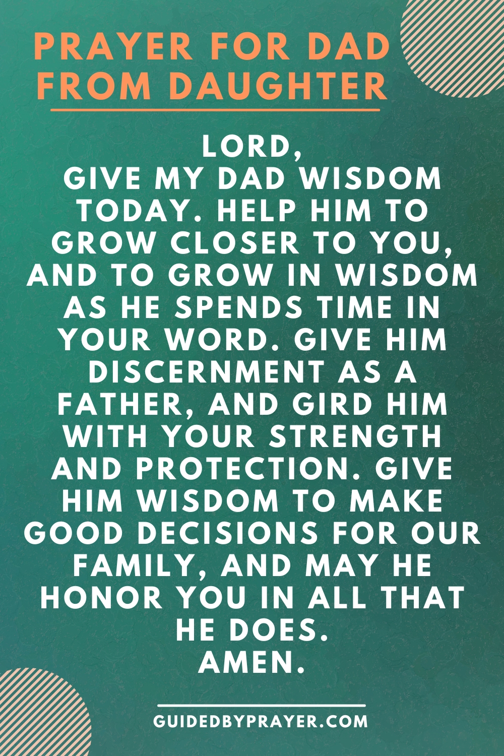 A Prayer For A Dad