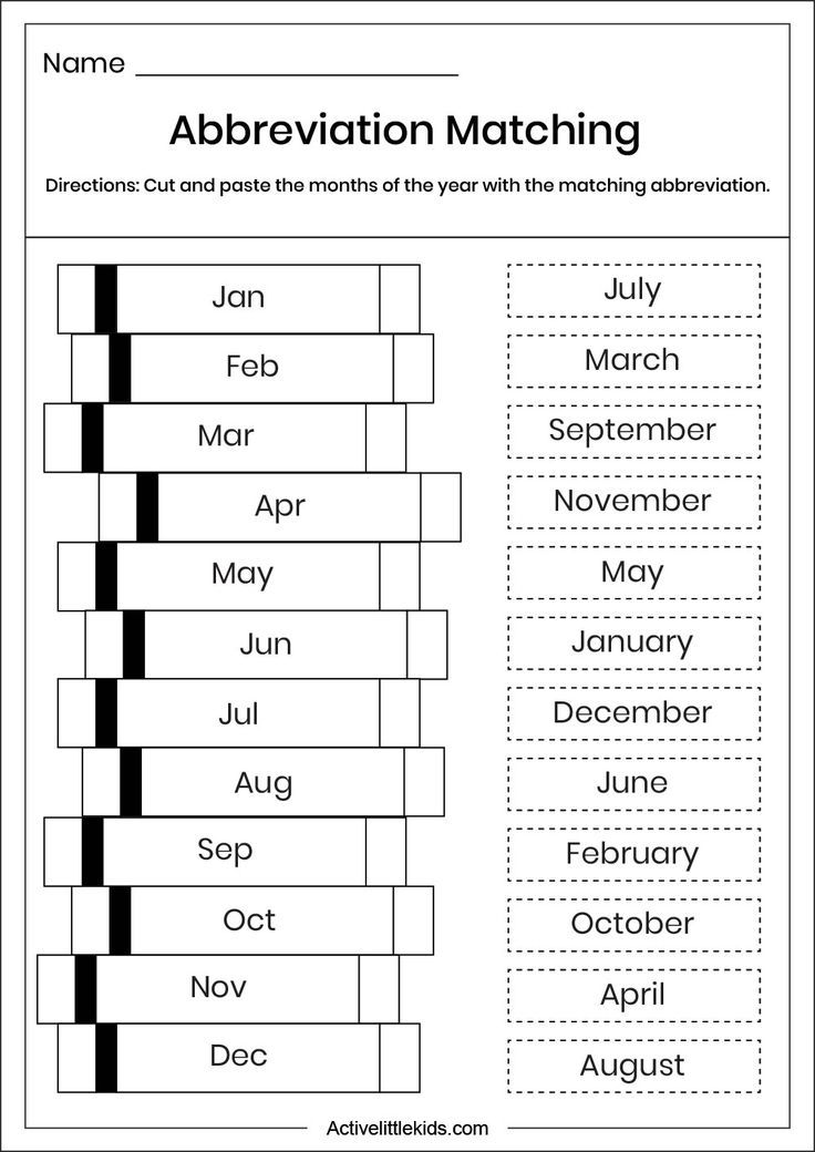 Abbreviation For The Months Abbreviation For The Months