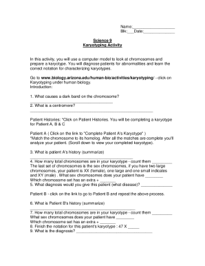 Arizona Karyotyping Activity Arizona Karyotyping Activity