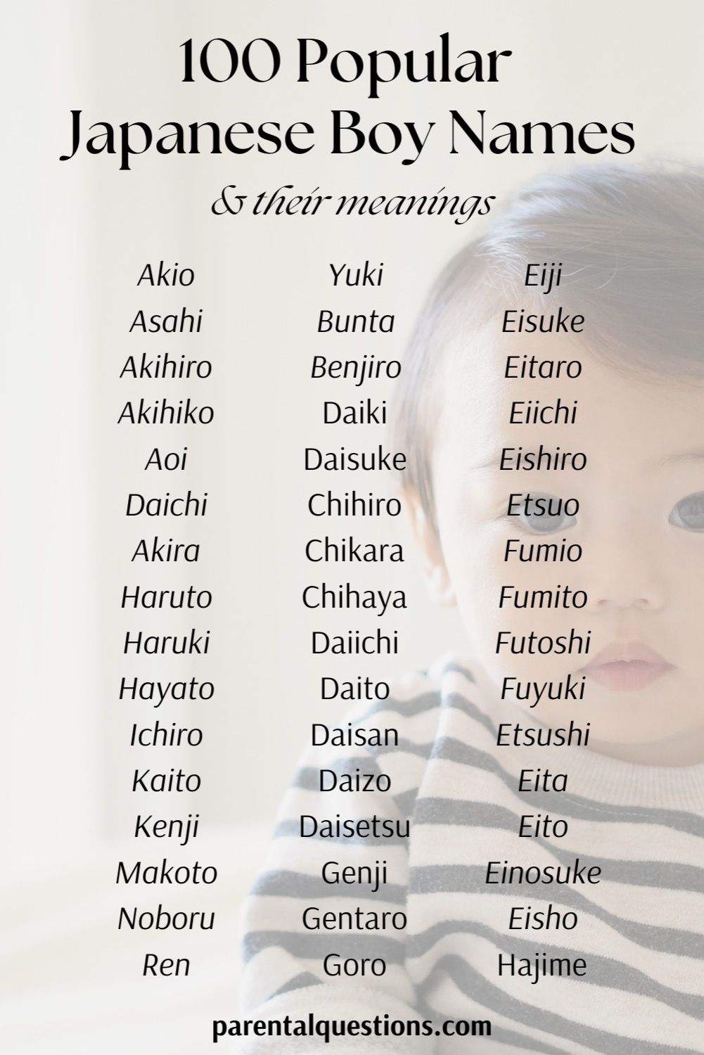 Asian Names For Boys