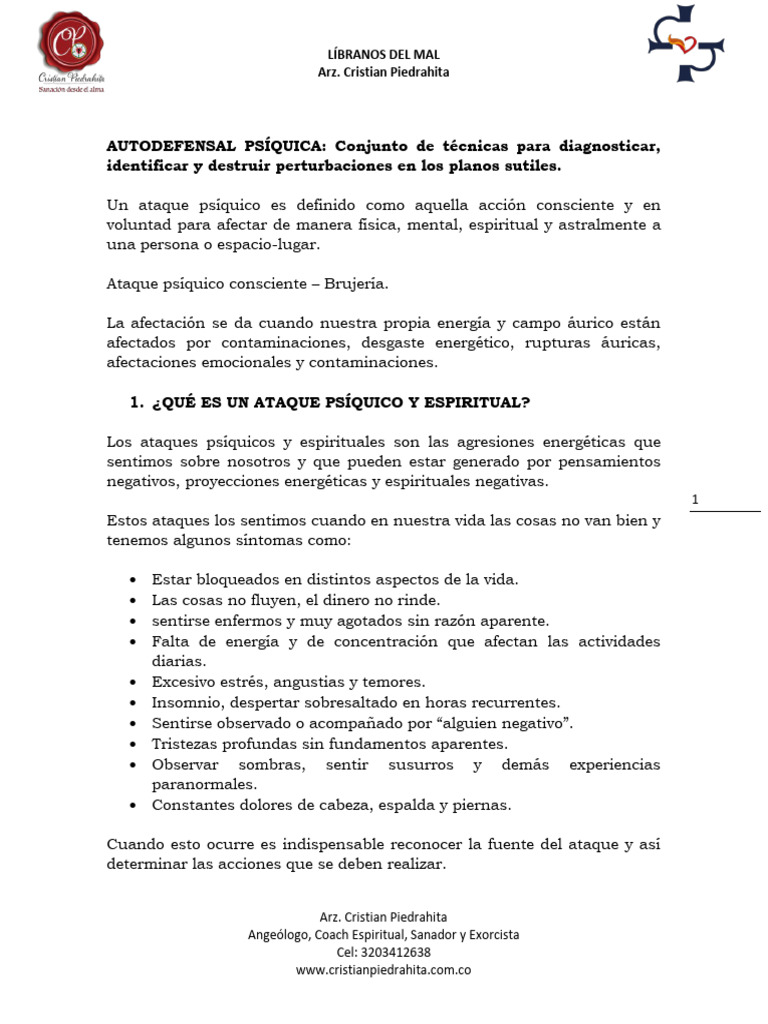 Ataques Espirituales Síntomas Ataques Espirituales Síntomas