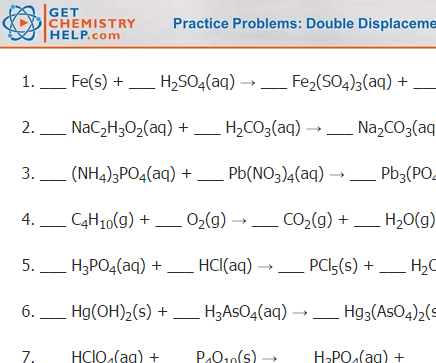 Balancing Equations Chemistry Practice