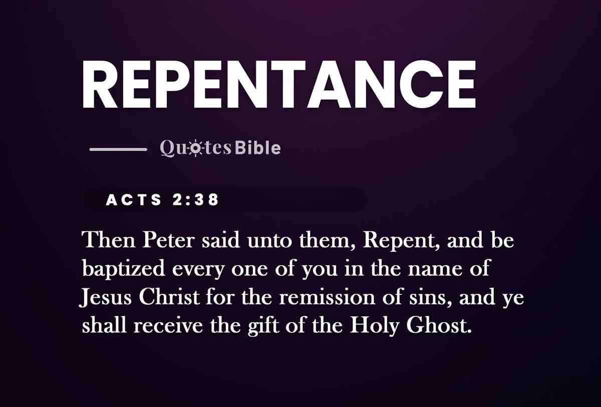 Bible Quotes About Repentance