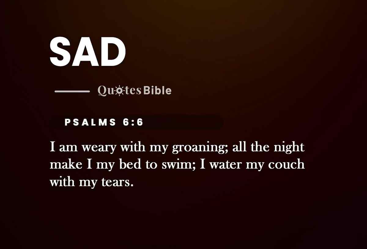 Bible Verse About Being Sad