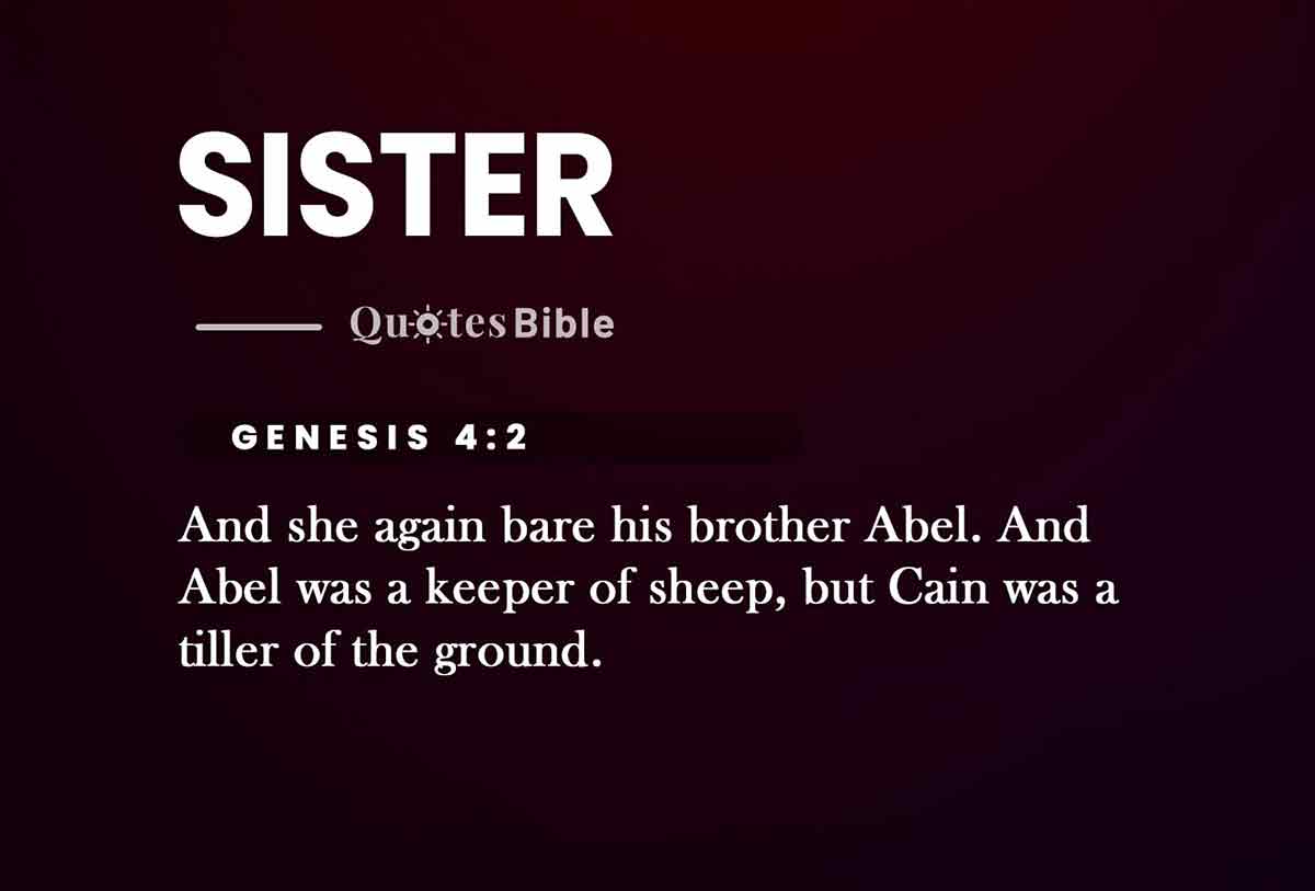 Bible Verses About Sister