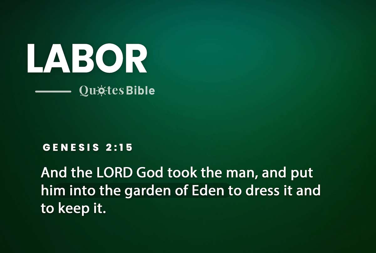 Bible Verses For Labor Day