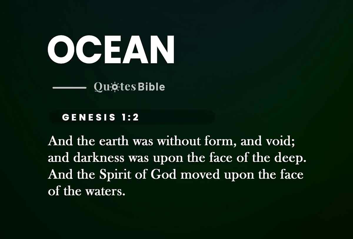 Bible Verses Ocean