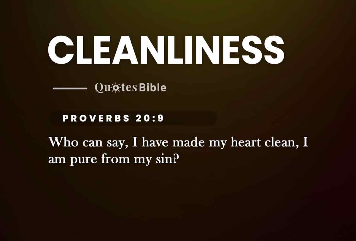 Bible Verses On Cleanliness