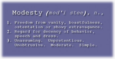 Biblical Definition Of Modesty