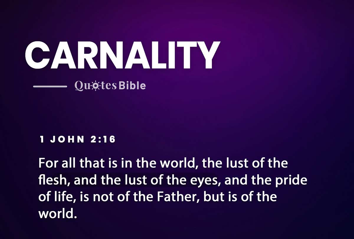 Carnality Meaning In The Bible