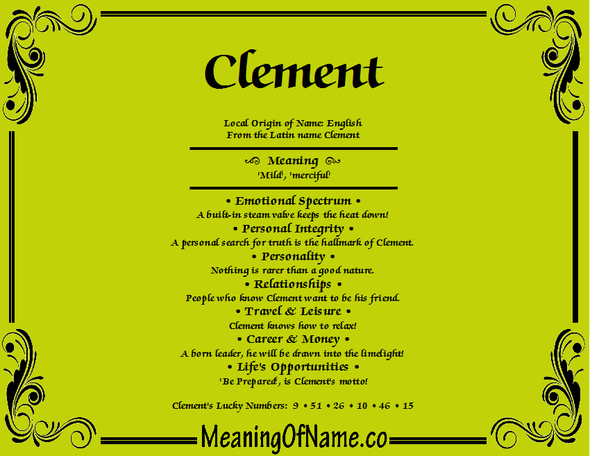Clement Meaning In Bible
