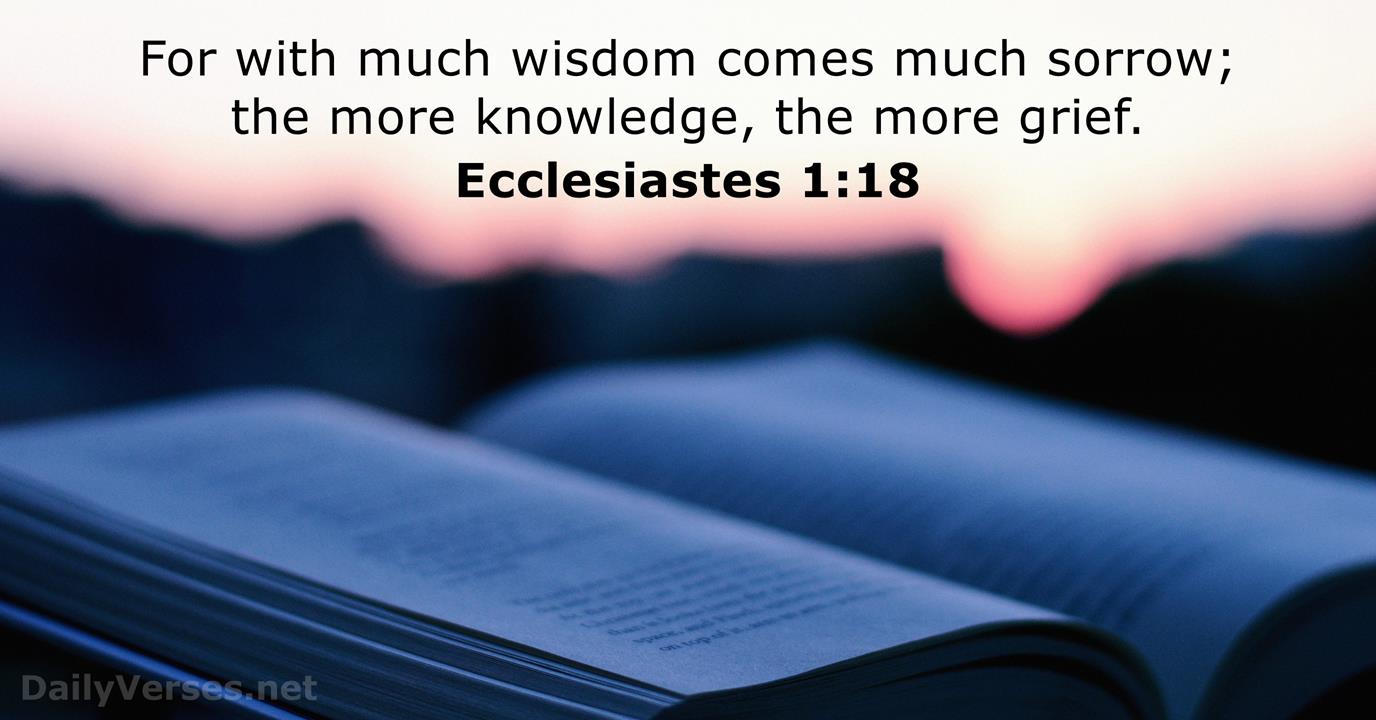 Ecclesiastes 1 18 Explanation Ecclesiastes 1 18 Explanation