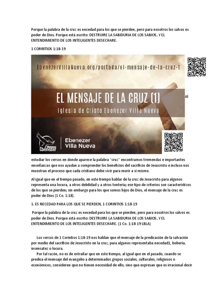 El Mensaje De La Cruz Parte V El Mensaje De La Cruz Parte V