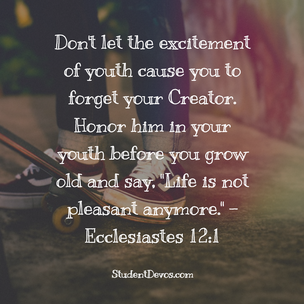 Enjoy Your Youth Verse