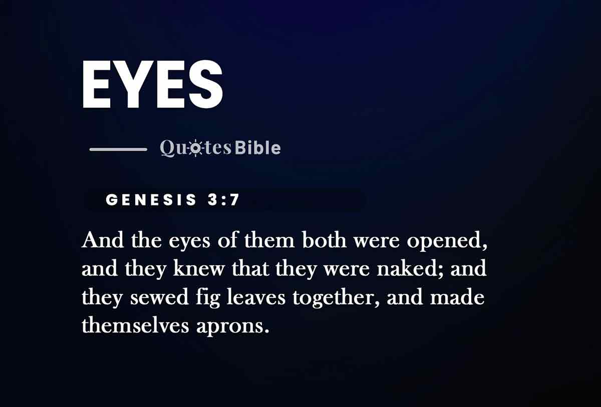 Eyes In The Bible Verses