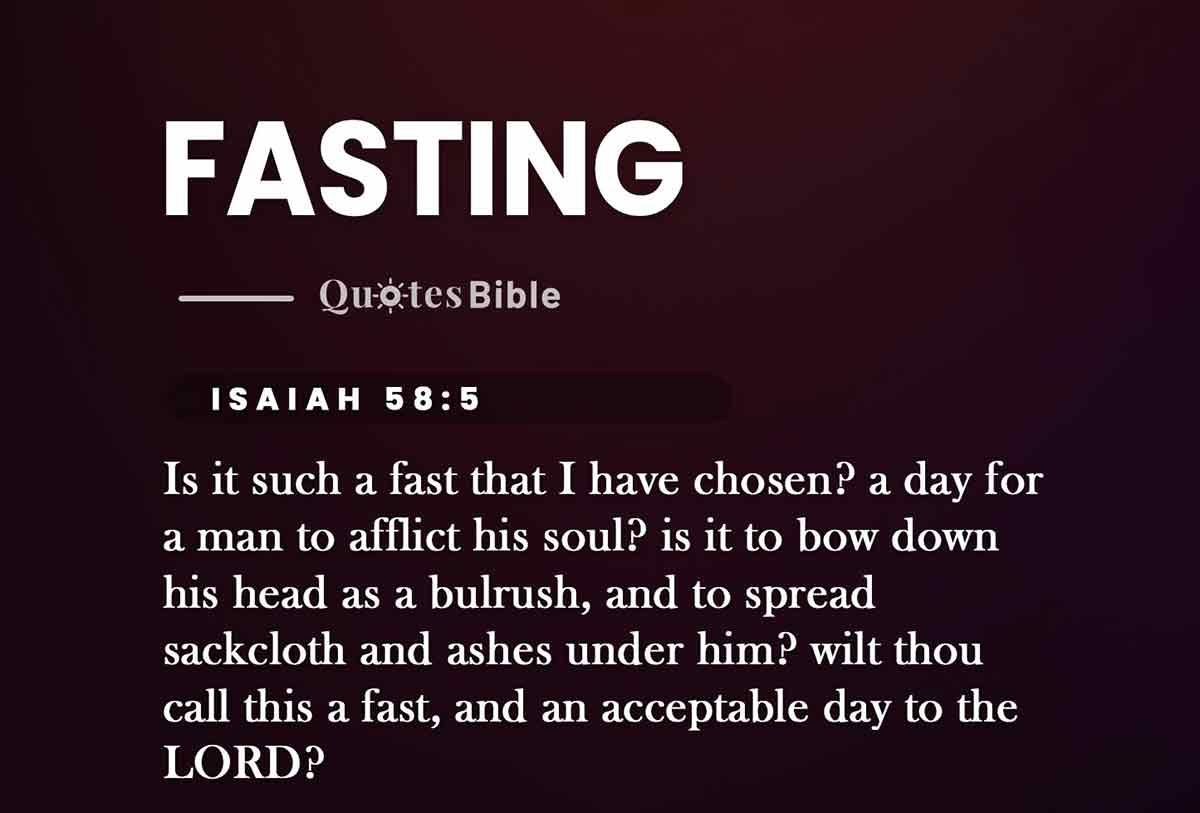 Fasting Quotes In The Bible