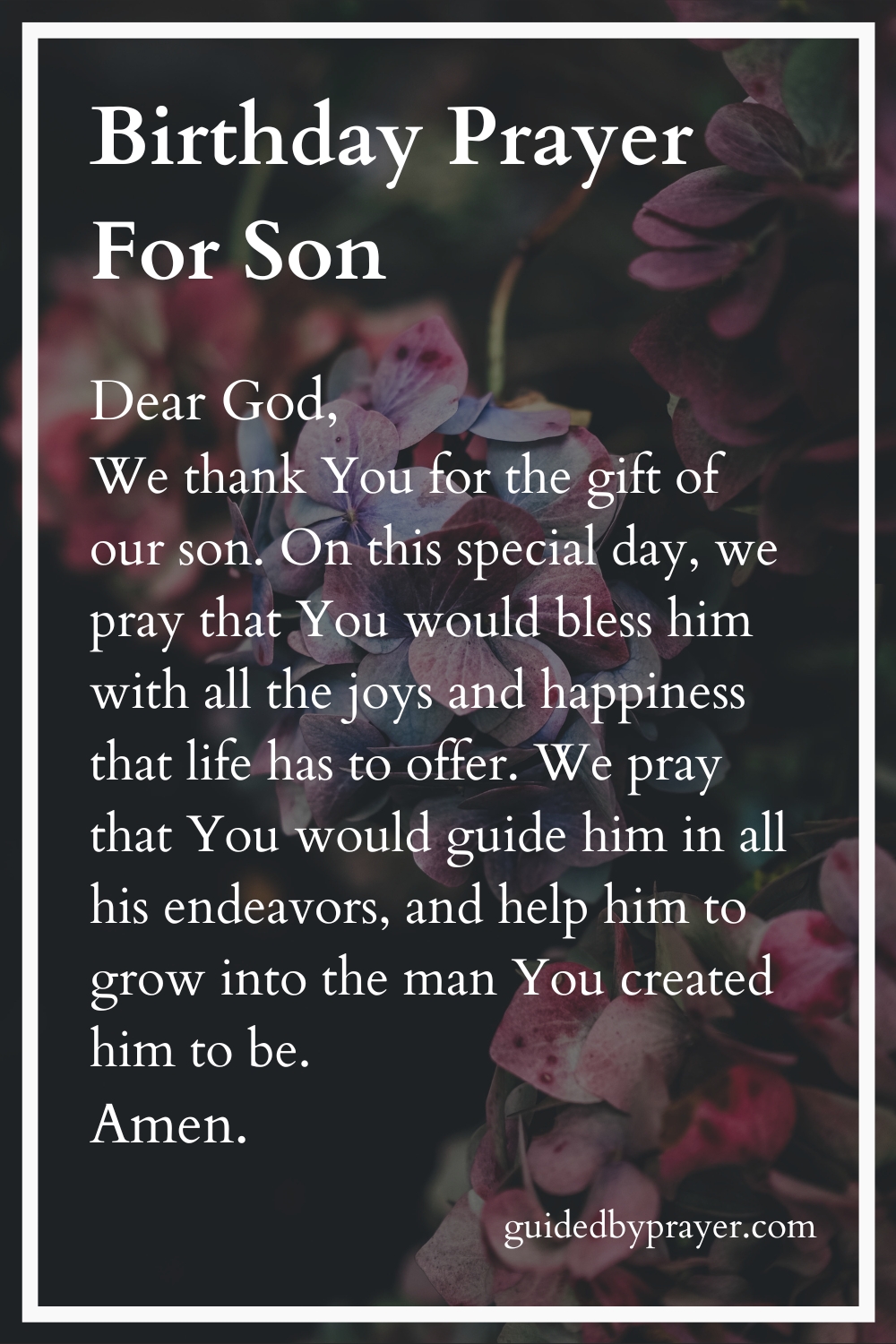 Fathers Prayer For Son