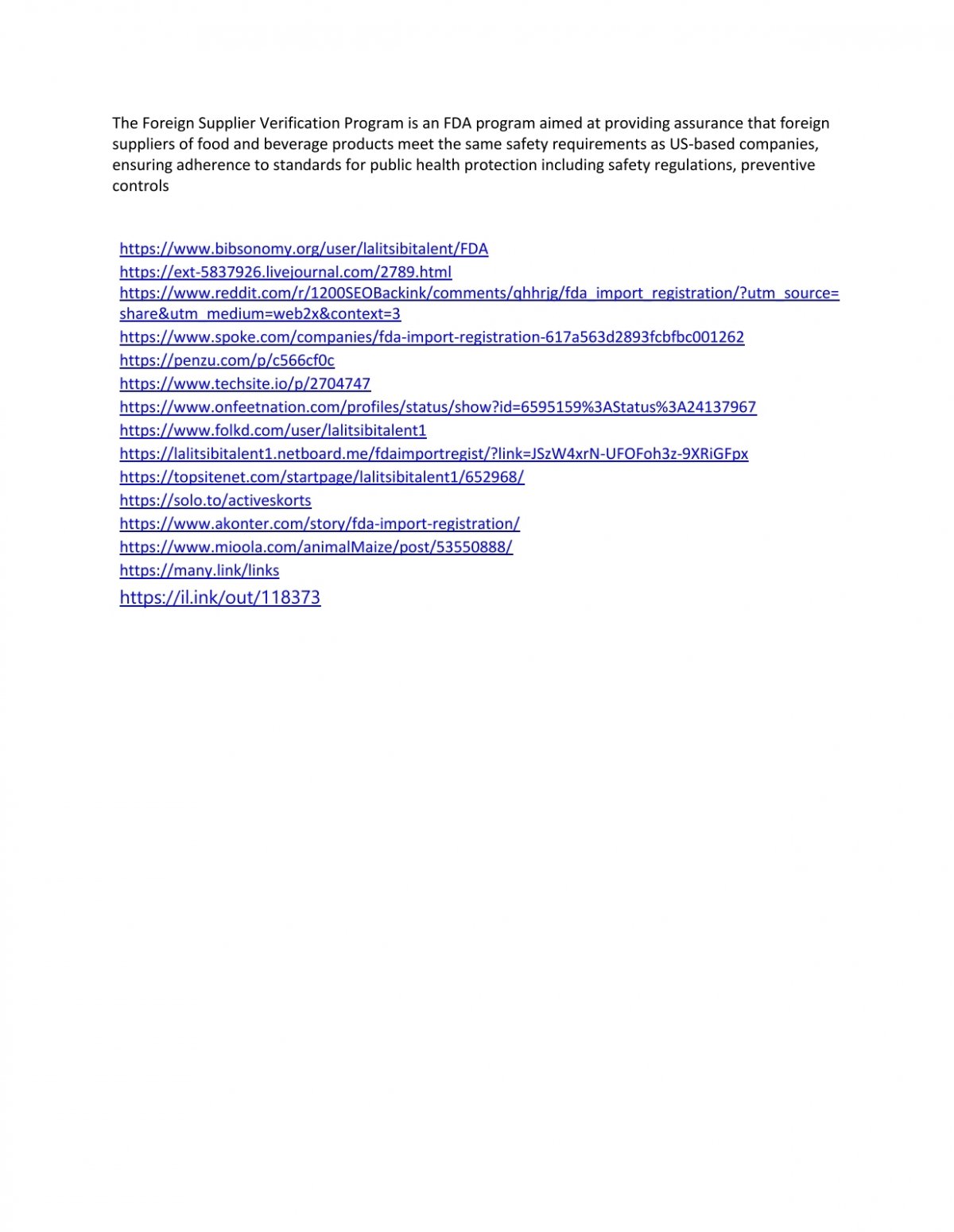 Foreign Supplier Verification Program Training Foreign Supplier Verification Program Training