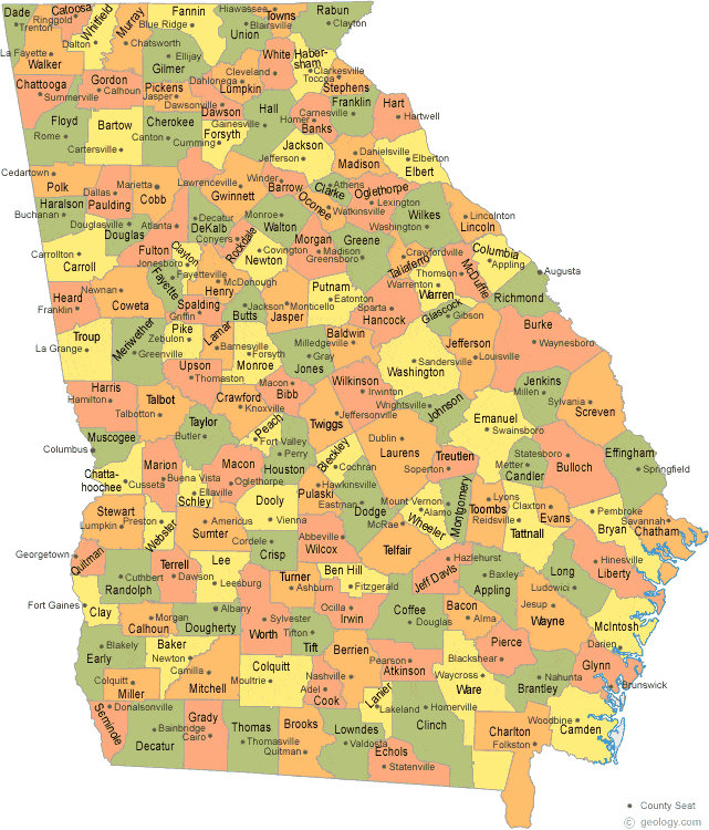 Georgia County Maps: Cities Revealed