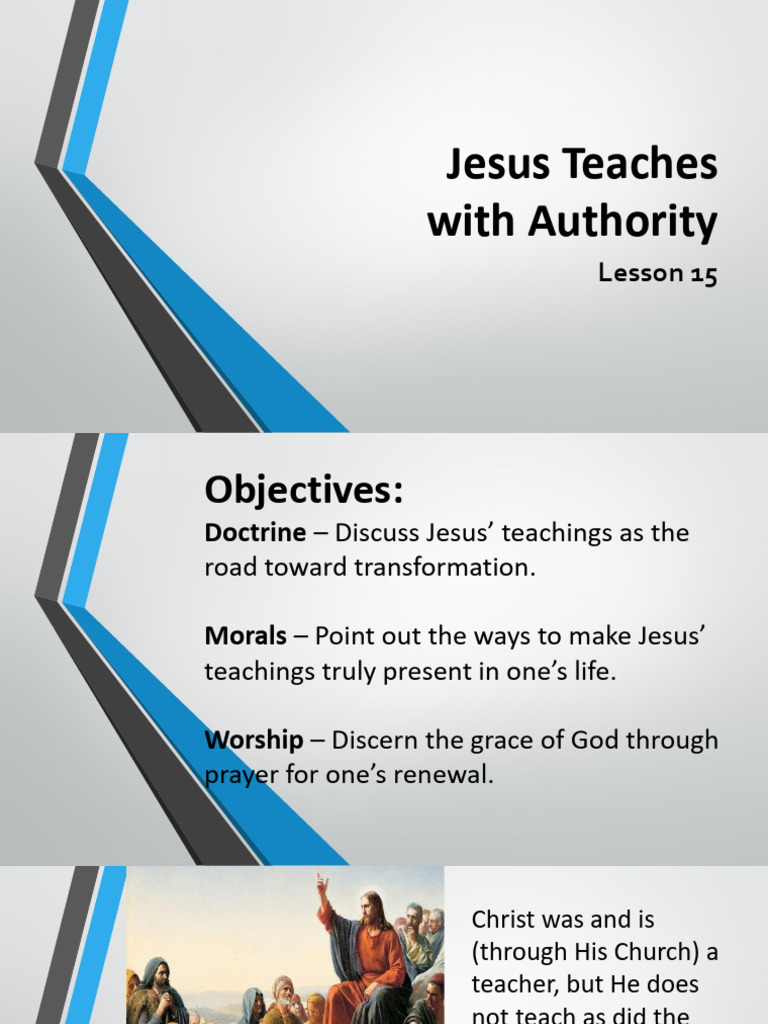 Jesus Teaching With Authority