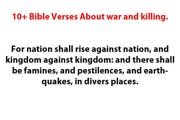 Killing In The Bible Verses
