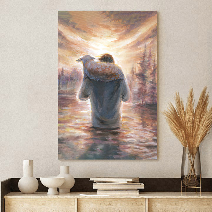 Lamb On Jesus Shoulders