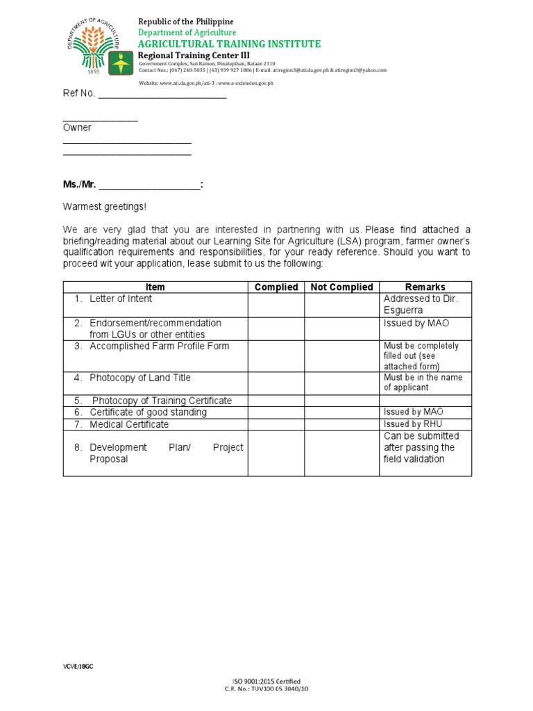 Lsa Audit Checklist