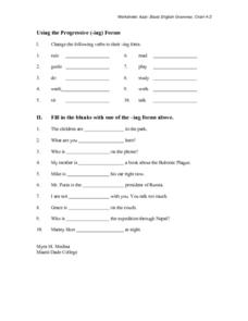 Master Pronoun Ing Verb Forms