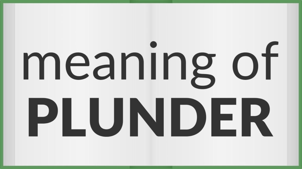 Plunder Bible Definition