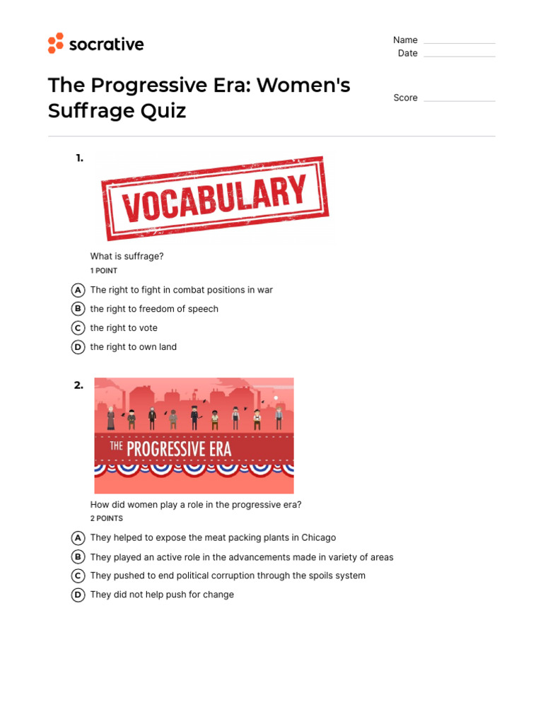 Progressive Era Women's Suffrage