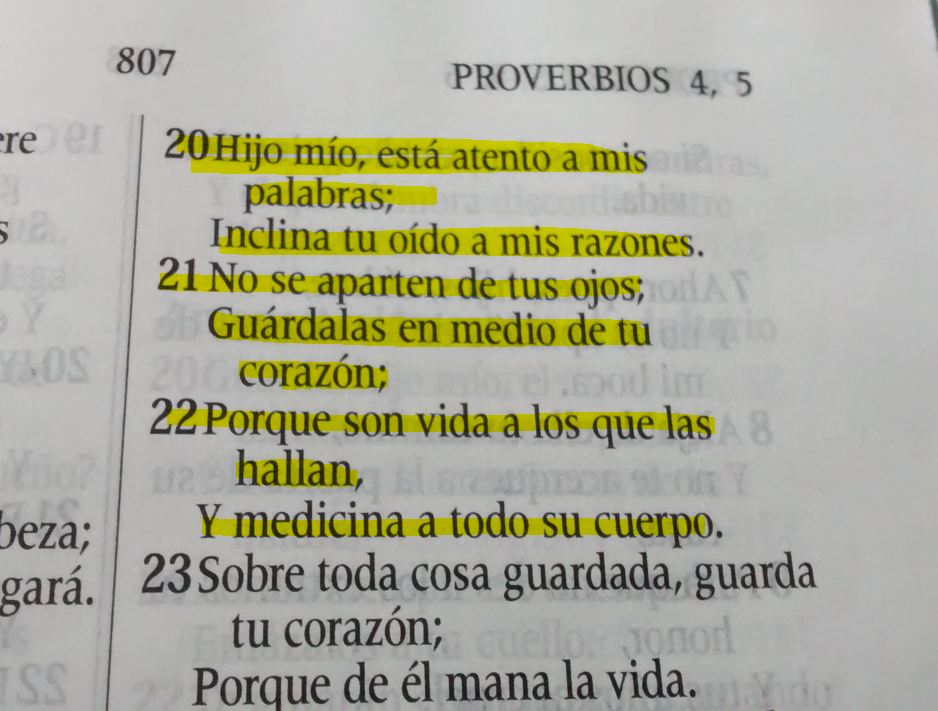 Proverbios 4 20:25