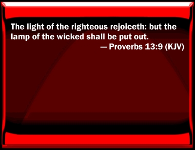 Proverbs 13 9