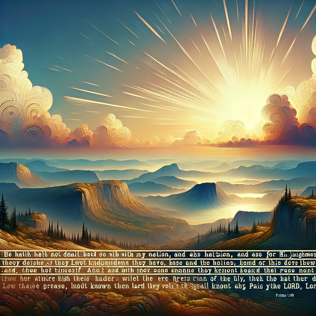 Psalm 147 20 He Has Not Dealt So With Any Nation And As For His Psalm 147 20 He Has Not Dealt So With Any Nation And As For His