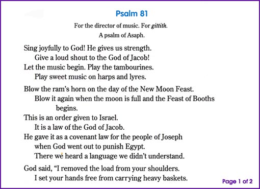 Psalm 81 6