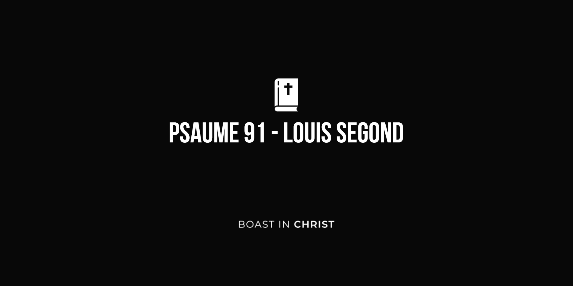Psaume 92 Louis Segond
