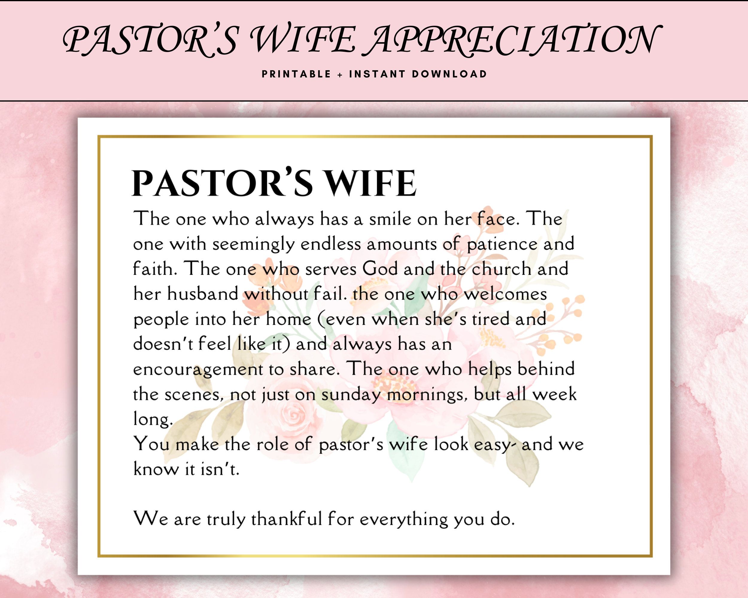 Responsibilities Of A Pastor Wife