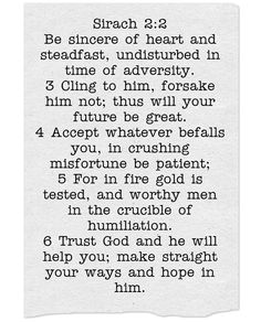 Sirach 2:111: Wisdom For Faithful Living