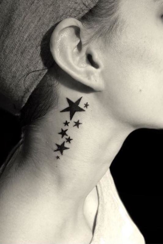 Star Neck Tattoos For Guys