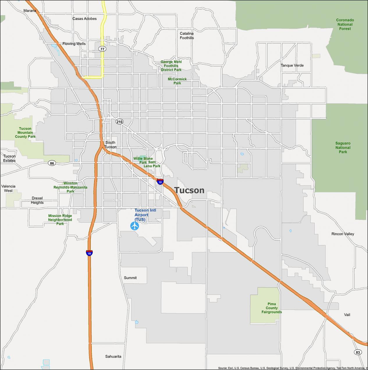 Tucson On Map