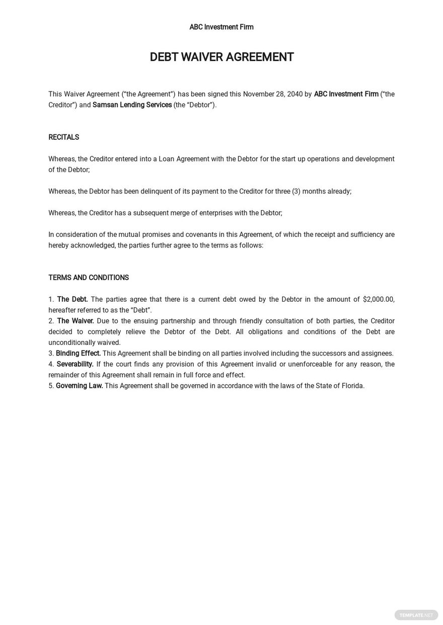 Waiver Agreement Template: Protect Yourself