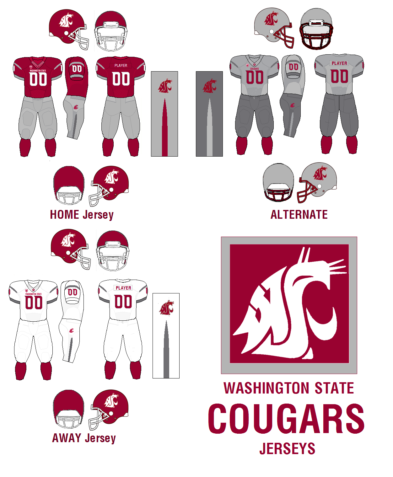 Washington State Cougars Football Colors Washington State Cougars Football Colors