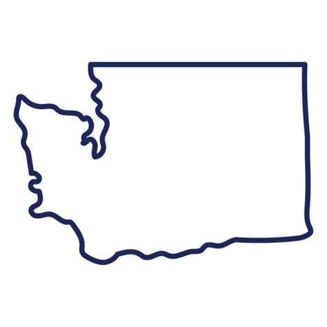 Washington State Stroke Map Png Svg Design For T Shirts Washington State Stroke Map Png Svg Design For T Shirts