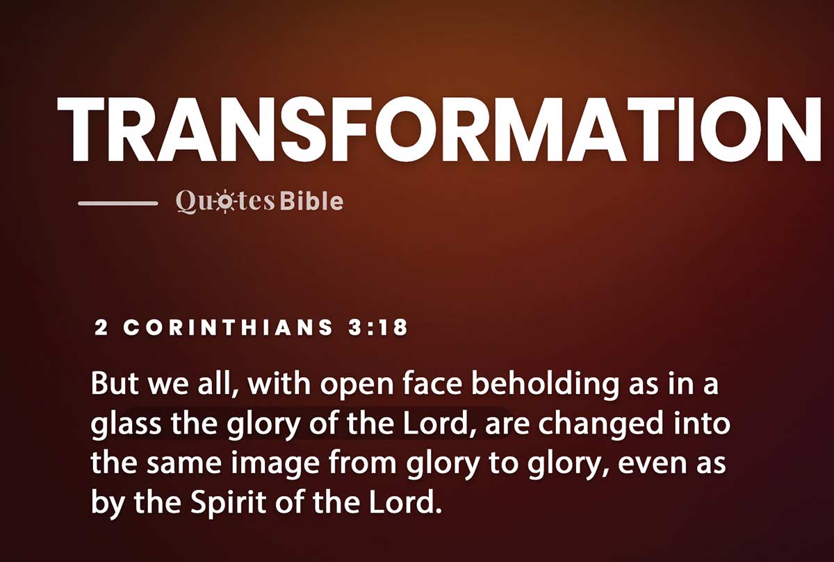 What Are Transformation Bible Verses? Find Inner Peace