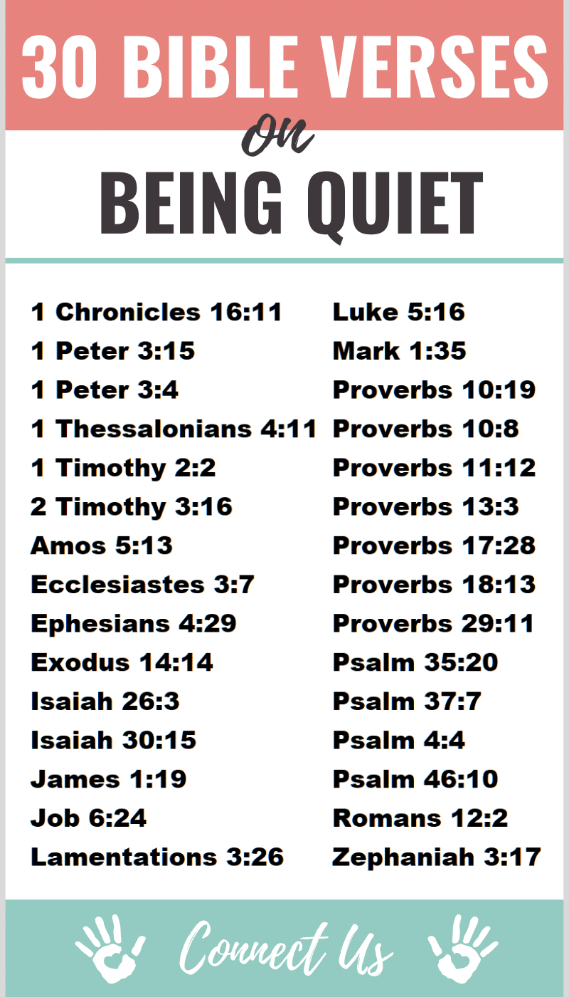 What Do Scriptures Say About Being Quiet? Find Peace