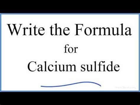 What Is Calcium Hydrogen Sulfide Formula? Easy Guide