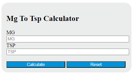 What Is Mg In Tsp? Simple Measurement Solution