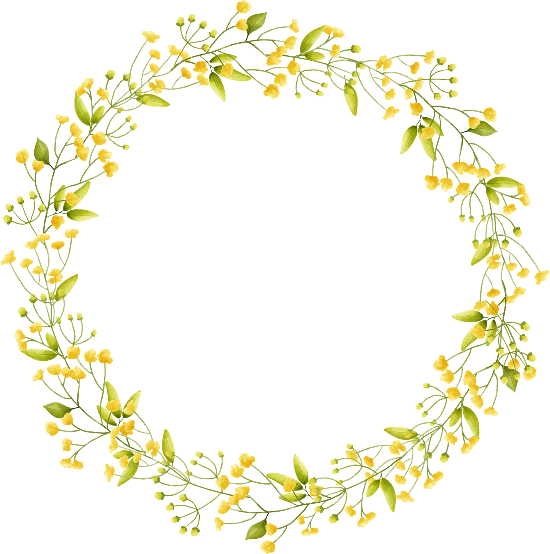 Yellow Circle Flower